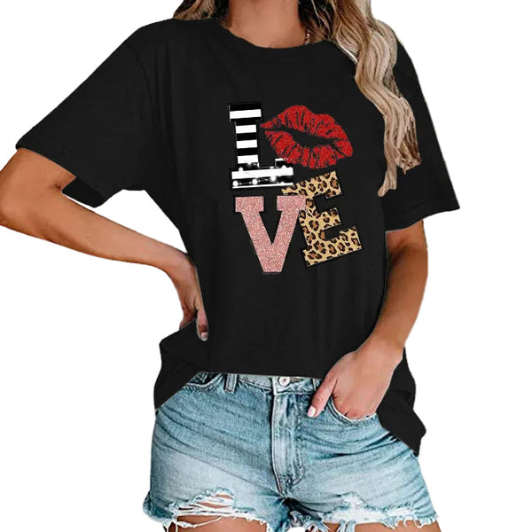 Printed Urban Casual T-Shirt for Women Cotton Graphic Tee Comfortable Everyday Street Style Top