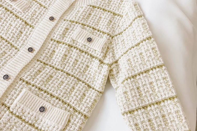 Lazy Style Cardigan Jacket for Women Medium Length Casual Knit Cardigan