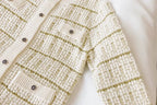 Lazy Style Cardigan Jacket for Women Medium Length Casual Knit Cardigan