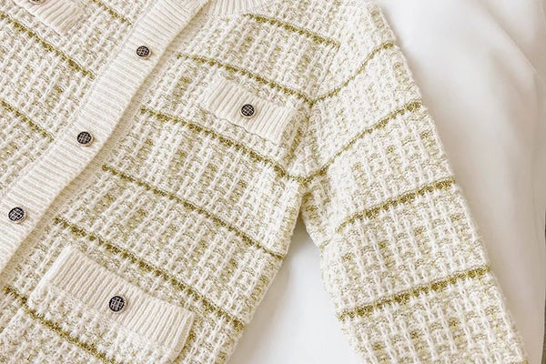 Lazy Style Cardigan Jacket for Women Medium Length Casual Knit Cardigan